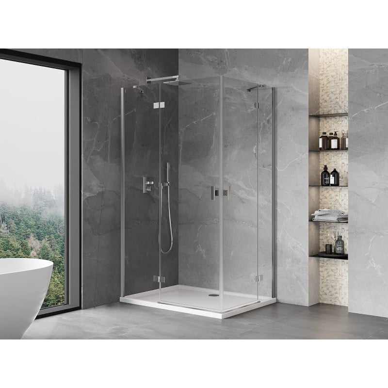 Mexen Mist-H Duo kabina prysznicowa uchylna lewa 120 x 95 cm, transparent, chrom - 8A5-120L-095P-01-00