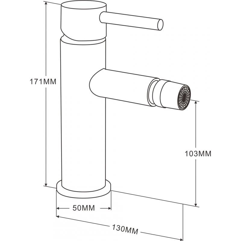 Mexen Elba bateria bidetowa złota - 74120-50