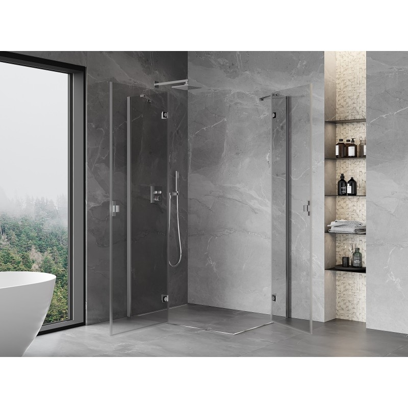 Mexen Mist-H Duo kabina prysznicowa uchylna lewa 95 x 80 cm, transparent, chrom - 8A5-095L-080P-01-00