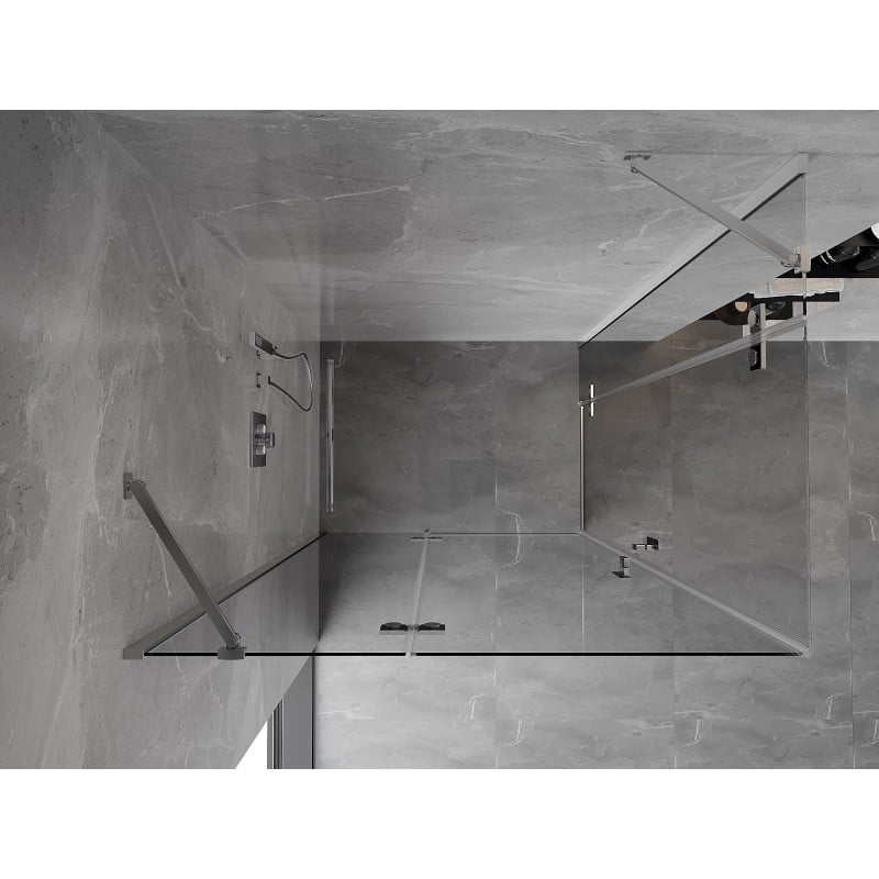 Mexen Mist-H Duo kabina prysznicowa uchylna lewa 110 x 75 cm, transparent, chrom - 8A5-110L-075P-01-00
