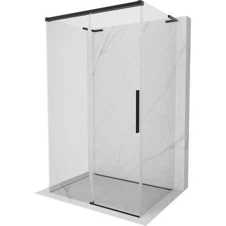 Mexen Rox-3S L kabina prysznicowa 3-ścienna rozsuwana 135 x 75 cm, transparent, czarna - 8C2L-135-075-70-00-3S