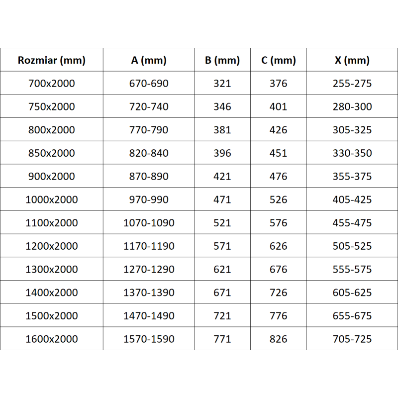 Mexen Velar L ścianka prysznicowa rozsuwana Walk-in 100 x 200 cm, szron 8 mm, gun metal - 871-100-003-33-95