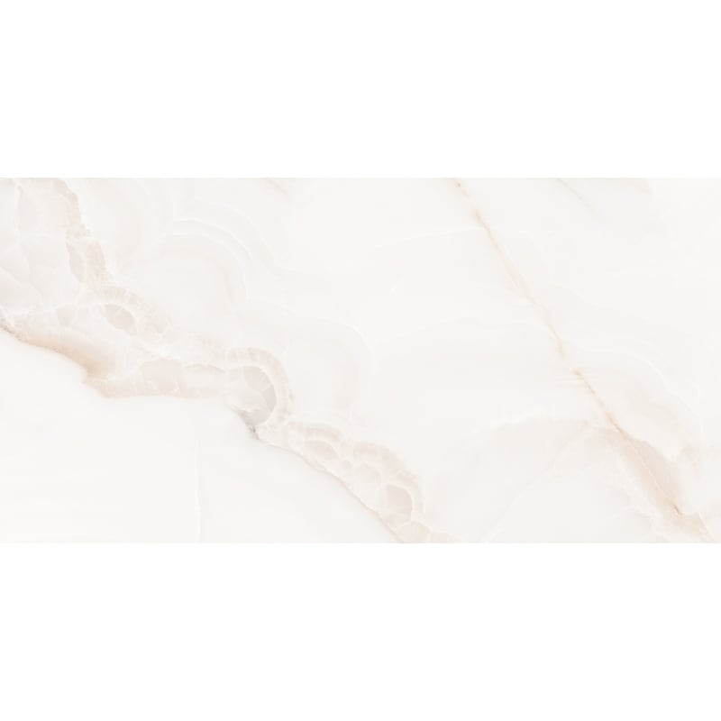 Mexen Onyx White próbka gresu szkliwionego rekt. G1, płytka podłogowo-ścienna 120 x 60 cm, połysk - TL106-01-S