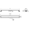Mexen Flat 360° M08 odpływ liniowy obrotowy 70 cm, inox - 1025070-40
