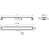 Mexen Flat 360° M08 odpływ liniowy obrotowy 100 cm, inox - 1025100-40