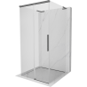 Mexen Rox-3S L kabina prysznicowa 3-ścienna rozsuwana 90 x 90 cm, transparent, gun gray szczotkowany - 8C2L-090-090-66-00-3S