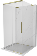 Mexen Rox-3S L kabina prysznicowa 3-ścienna rozsuwana 95 x 95 cm, transparent, złota - 8C2L-095-095-50-00-3S