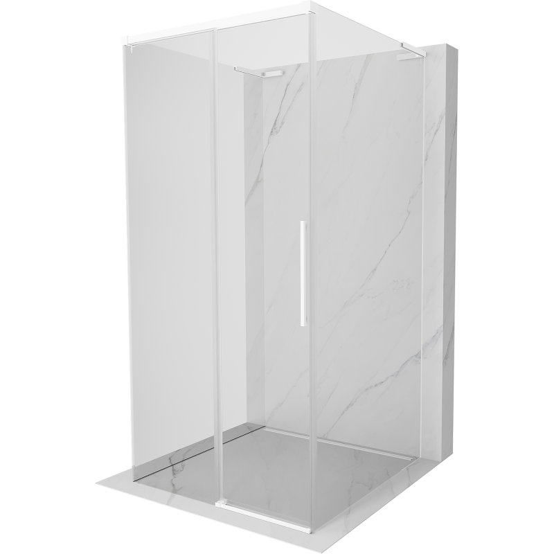 Mexen Rox-3S L kabina prysznicowa 3-ścienna rozsuwana 95 x 95 cm, transparent, biała - 8C2L-095-095-20-00-3S