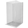 Mexen Rox-3S L kabina prysznicowa 3-ścienna rozsuwana 95 x 95 cm, transparent, biała - 8C2L-095-095-20-00-3S