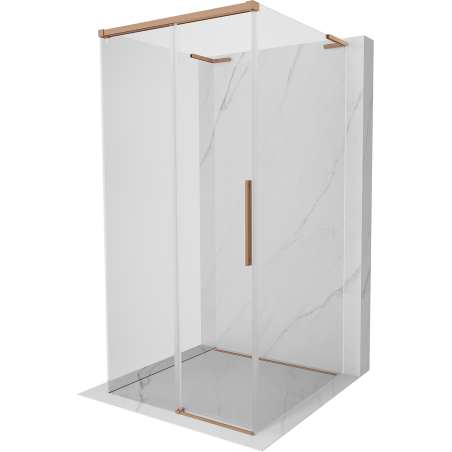Mexen Rox-3S L kabina prysznicowa 3-ścienna rozsuwana 120 x 120 cm, transparent, miedź szczotkowana - 8C2L-120-120-65-00-3S