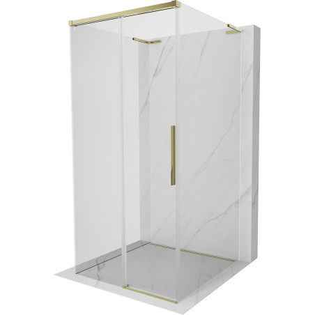 Mexen Rox-3S L kabina prysznicowa 3-ścienna rozsuwana 120 x 120 cm, transparent, złota - 8C2L-120-120-50-00-3S