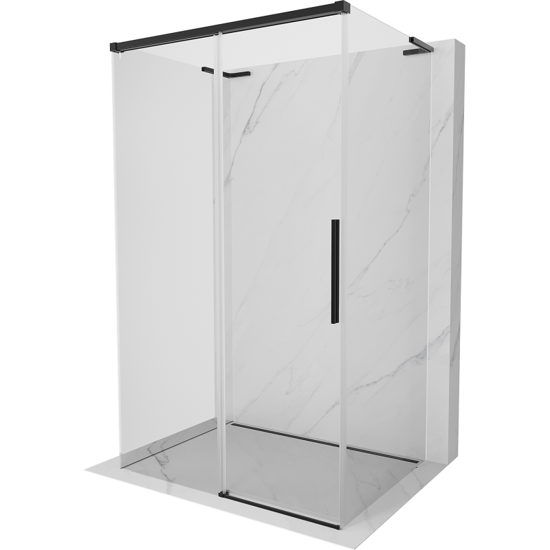 Mexen Rox-3S L kabina prysznicowa 3-ścienna rozsuwana 120 x 80 cm, transparent, czarna - 8C2L-120-085-70-00-3S