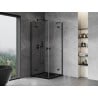 Mexen Mist-H Duo kabina prysznicowa uchylna 75 x 75 cm, transparent, czarna - 8A5-075L-075P-70-00