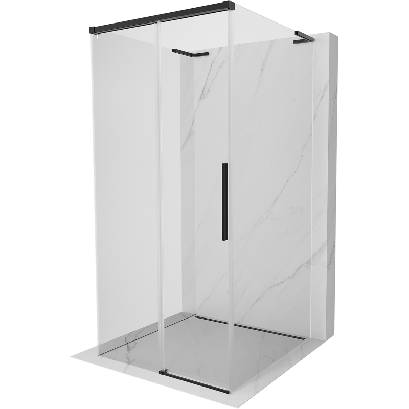 Mexen Rox-3S L kabina prysznicowa 3-ścienna rozsuwana 120 x 120 cm, transparent, czarna - 8C2L-115-120-70-00-3S