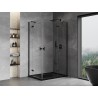 Mexen Mist-H Duo kabina prysznicowa uchylna prawa 70 x 90 cm, transparent, czarna - 8A5-070L-090P-70-00