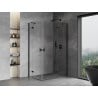 Mexen Mist-H Duo kabina prysznicowa uchylna prawa 85 x 90 cm, transparent, czarna - 8A5-085L-090P-70-00