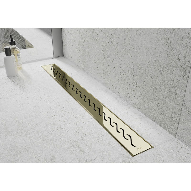 Mexen Flat 360° M18 odpływ liniowy obrotowy 50 cm, złoty - 1523050-40