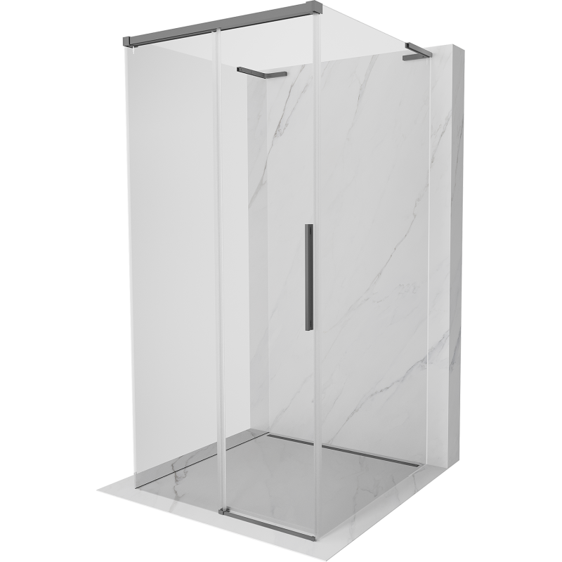 Mexen Rox-3S L kabina prysznicowa 3-ścienna rozsuwana 90 x 90 cm, transparent, gun metal - 8C2L-090-090-95-00-3S
