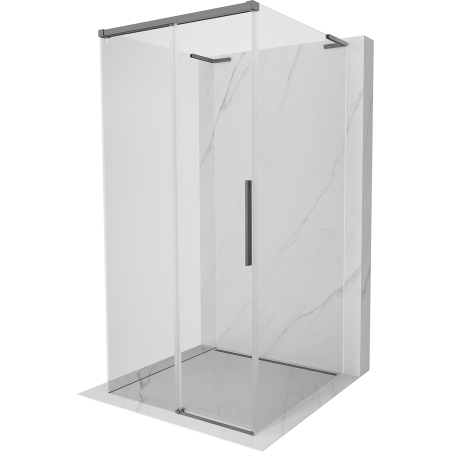 Mexen Rox-3S L kabina prysznicowa 3-ścienna rozsuwana 100 x 100 cm, transparent, gun metal - 8C2L-100-100-95-00-3S