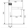 Mexen Diamond bateria umywalkowa wysoka, czarna - 71510-70