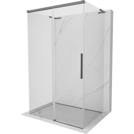 Mexen Rox-3S L kabina prysznicowa 3-ścienna rozsuwana 145 x 110 cm, transparent, gun metal - 8C2L-145-110-95-00-3S
