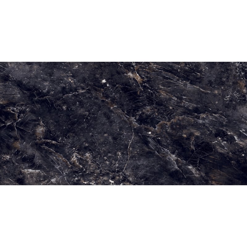 Mexen Rokocha Black próbka gresu szkliwionego rekt. G1, płytka podłogowo-ścienna 120 x 60 cm, wysoki połysk - TL205-01-S