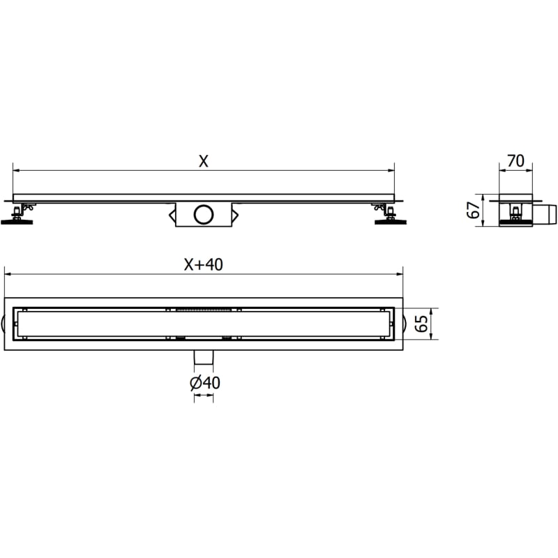 Mexen Flat M03 odpływ liniowy 90 cm, inox - 1022090-15