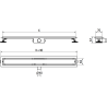 Mexen Flat M08 odpływ liniowy 90 cm, inox - 1025090-15