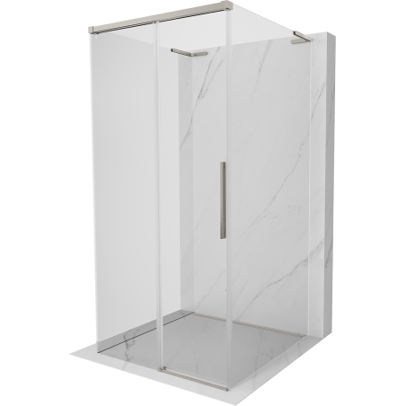 Mexen Rox-3S L kabina prysznicowa 3-ścienna rozsuwana 95 x 95 cm, transparent, nikiel szczotkowany - 8C2L-095-095-97-00-3S