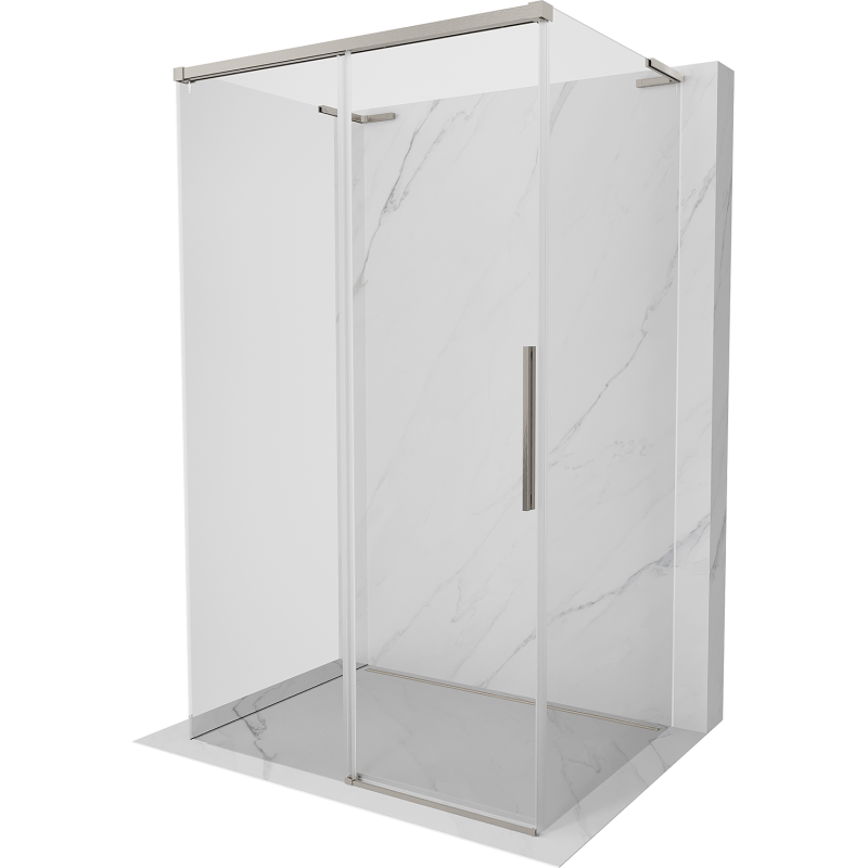 Mexen Rox-3S L kabina prysznicowa 3-ścienna rozsuwana 115 x 110 cm, transparent, nikiel szczotkowany - 8C2L-115-110-97-00-3S