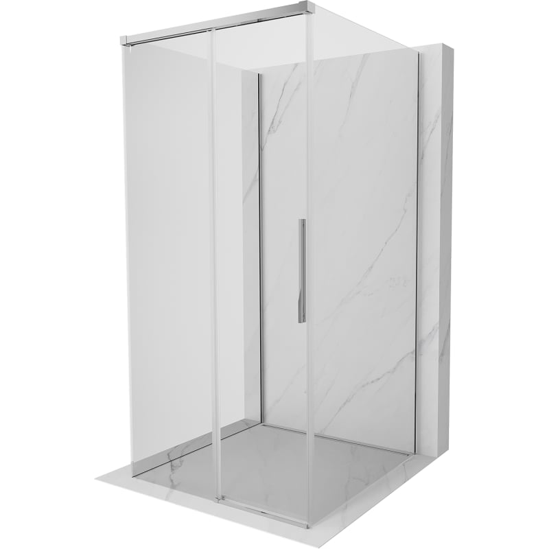 Mexen Rox-3S kabina prysznicowa 3-ścienna rozsuwana 90 x 90 cm, transparent, chrom - 8C2-090-090-01-00-3S
