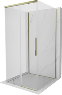 Mexen Rox-3S kabina prysznicowa 3-ścienna rozsuwana 95 x 95 cm, transparent, złota - 8C2-095-095-50-00-3S