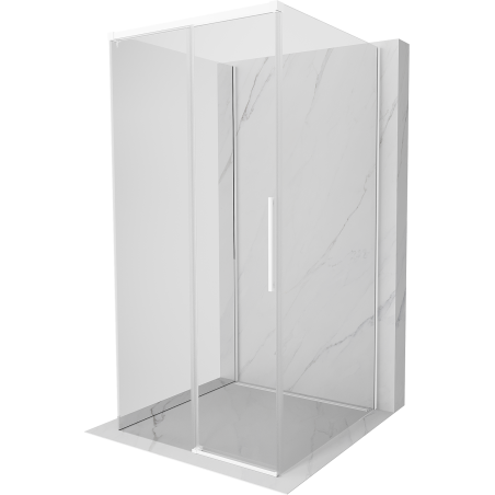 Mexen Rox-3S kabina prysznicowa 3-ścienna rozsuwana 110 x 110 cm, transparent, biała - 8C2-110-110-20-00-3S