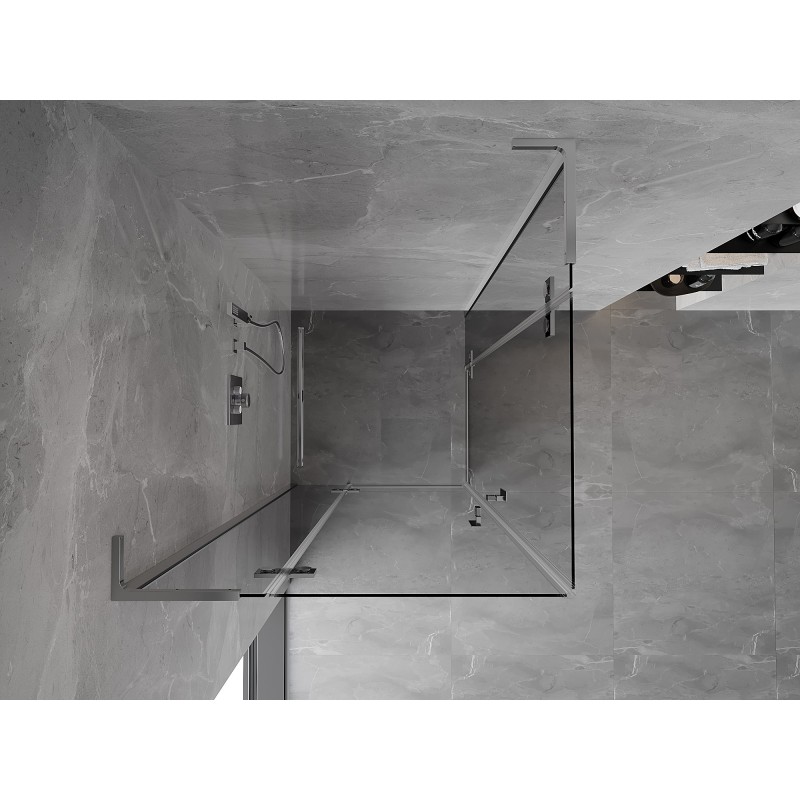 Mexen Mist-H L Duo kabina prysznicowa uchylna 90 x 90 cm, transparent, chrom - 8A5L-090L-090P-01-00