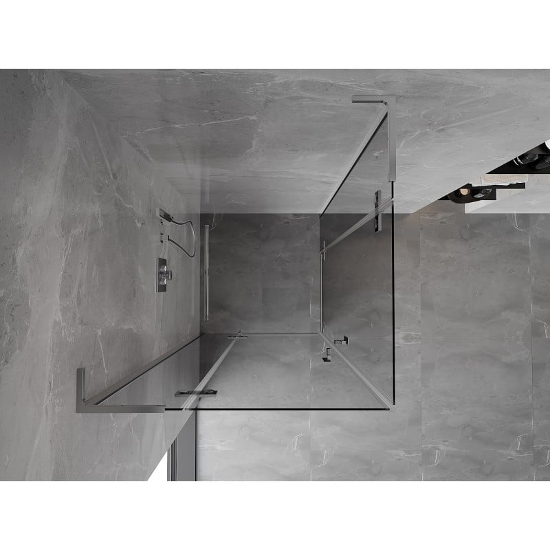 Mexen Mist-H L Duo kabina prysznicowa uchylna 120 x 120 cm, transparent, chrom - 8A5L-120L-120P-01-00