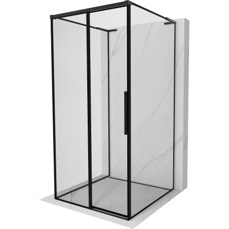 Mexen Rox-3S L kabina prysznicowa 3-ścienna rozsuwana lewa 95 x 95 cm, czarna ramka, czarna - 8C2L-095-095-70-70-3S-L
