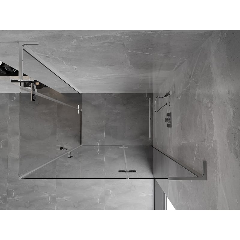 Mexen Mist-H L Duo kabina prysznicowa uchylna prawa 70 x 75 cm, transparent, chrom - 8A5L-070L-075P-01-00