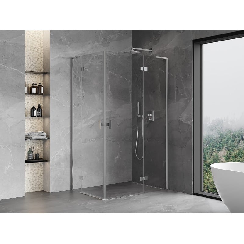 Mexen Mist-H L Duo kabina prysznicowa uchylna prawa 95 x 100 cm, transparent, chrom - 8A5L-095L-100P-01-00