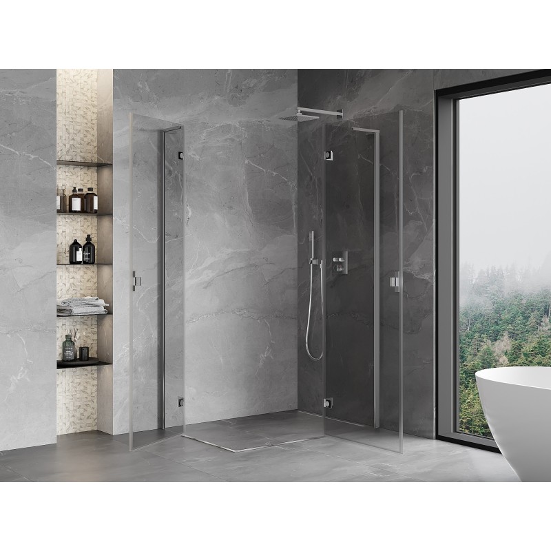 Mexen Mist-H L Duo kabina prysznicowa uchylna prawa 95 x 120 cm, transparent, chrom - 8A5L-095L-120P-01-00