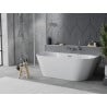 Mexen Oval Slim wanna wolnostojąca przyścienna 170 x 80 cm, biała, przelew chrom - 52661708000-01