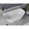 Mexen Oval Slim wanna wolnostojąca przyścienna 170 x 80 cm, biała, przelew złoty - 52661708000-50