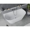 Mexen Oval Slim wanna wolnostojąca przyścienna 170 x 80 cm, biała, przelew gun metal - 52661708000-95