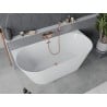 Mexen Oval Slim wanna wolnostojąca przyścienna 170 x 80 cm, biała, przelew miedź szczotkowana - 52661708000-65