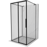 Mexen Rox-3S L kabina prysznicowa 3-ścienna rozsuwana lewa 120 x 120 cm, czarna ramka, czarna - 8C2L-120-120-70-70-3S-L