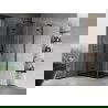 Mexen Mist-H L Duo kabina prysznicowa uchylna 75 x 75 cm, transparent, czarna - 8A5L-075L-075P-70-00