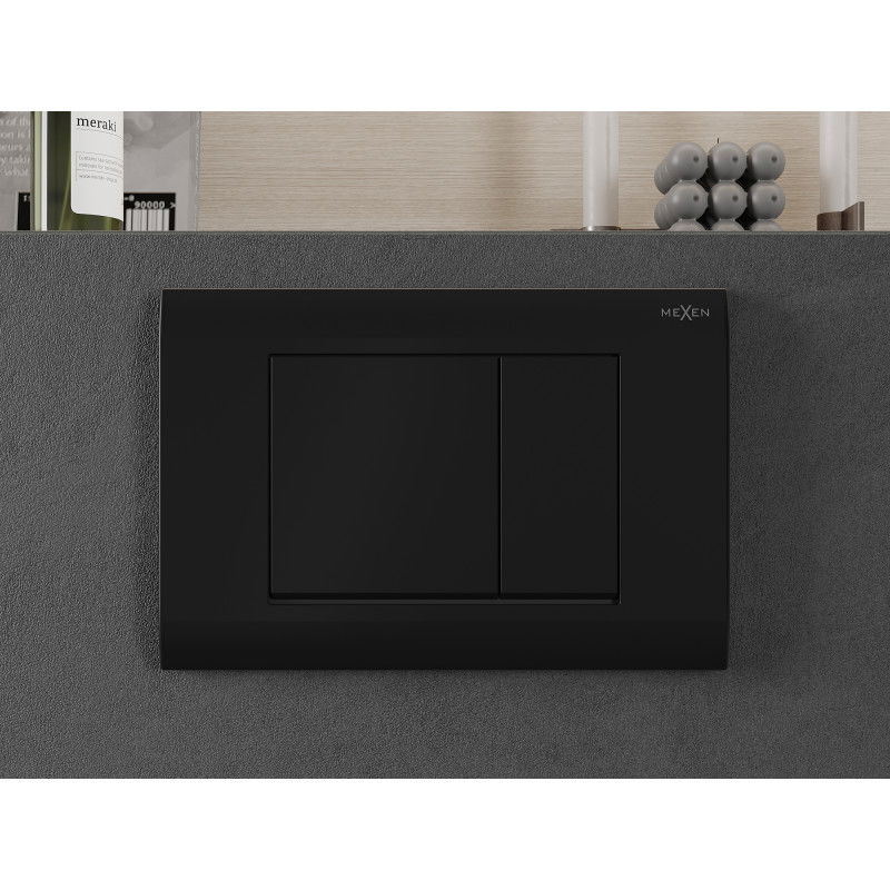 Mexen Fenix 01 przycisk spłukujący, czarny matowy - 600103