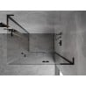 Mexen Mist-H L Duo kabina prysznicowa uchylna prawa 70 x 80 cm, transparent, czarna - 8A5L-070L-080P-70-00