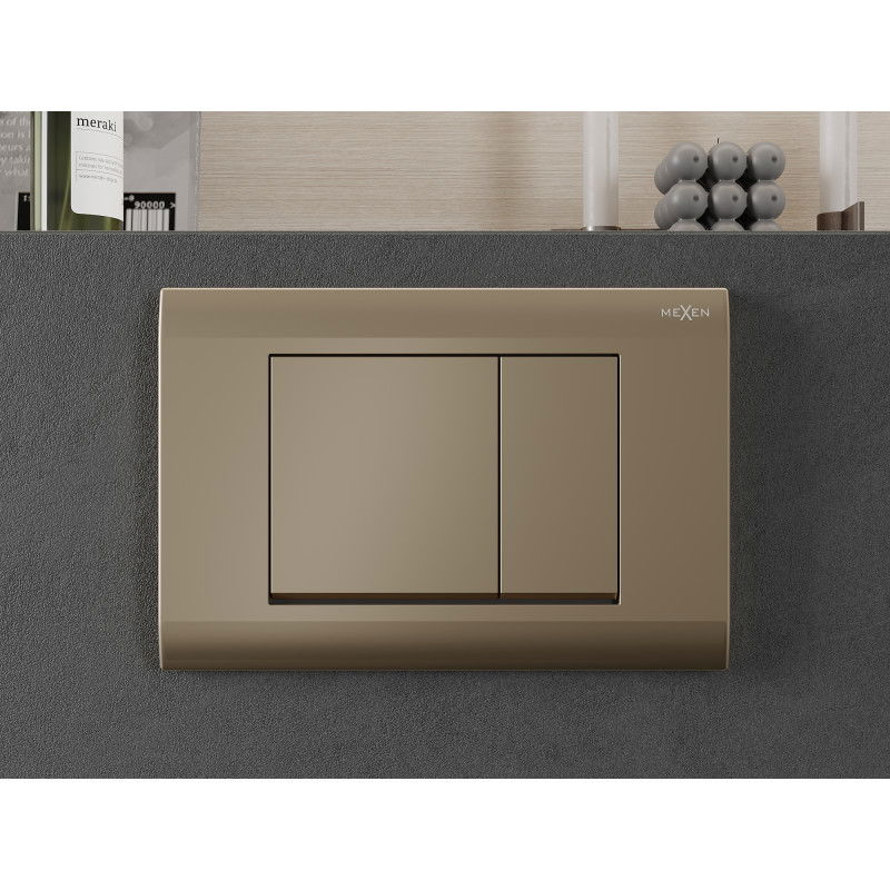 Mexen Fenix 01 przycisk spłukujący, złoty szampański - 600104