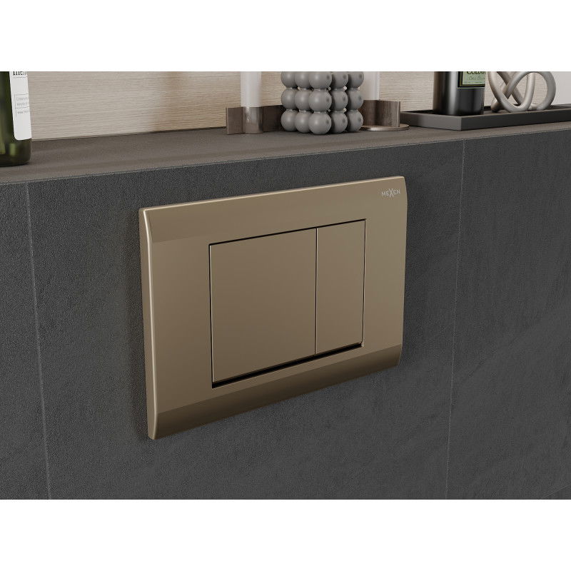 Mexen Fenix 01 przycisk spłukujący, złoty szampański - 600104