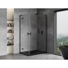 Mexen Mist-H L Duo kabina prysznicowa uchylna prawa 75 x 90 cm, transparent, czarna - 8A5L-075L-090P-70-00